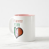 De grootste nonni in Italië Tweekleurige Koffiemok (Voorkant links)