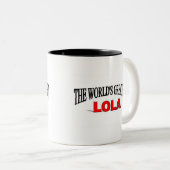 De grootste oliela ter wereld tweekleurige koffiemok (Voorkant rechts)