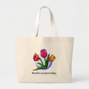 De grootste oma ter wereld grote tote bag