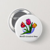 De grootste oma ter wereld ronde button 5,7 cm (Voorkant /achterkant)
