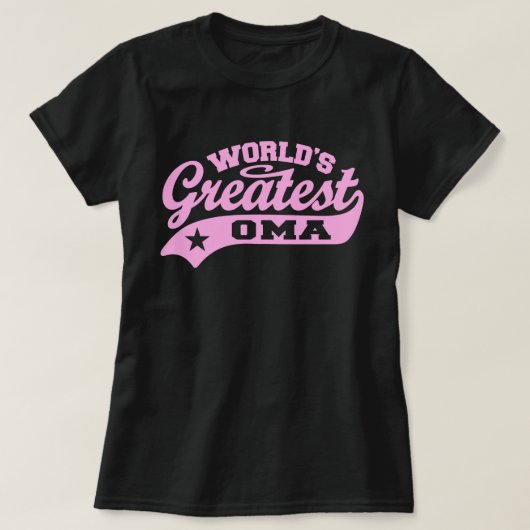 De grootste oma ter wereld t-shirt (Design voorkant)