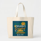 De grootste oma van de wereld lijkt op Moederdag Grote Tote Bag (Voorkant)