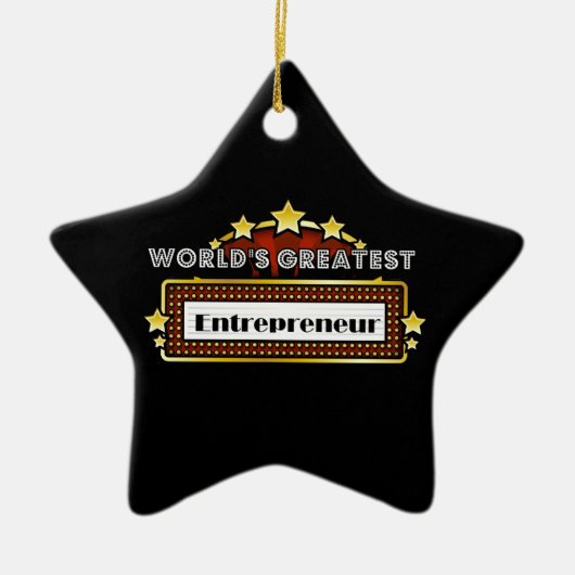 De grootste ondernemer ter wereld keramisch ornament (Voorkant)