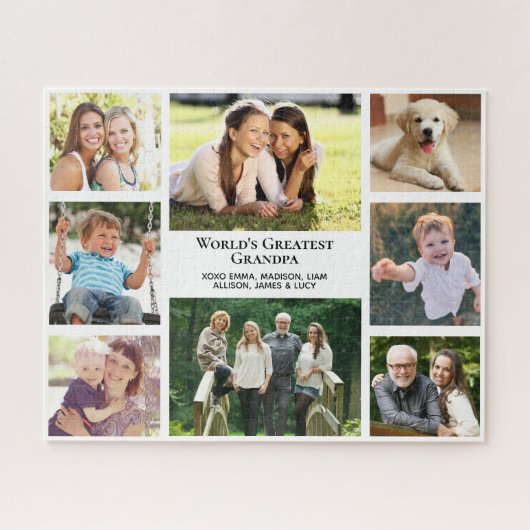 De grootste opa fotocollage ter wereld - Aangepast Legpuzzel (Horizontaal)