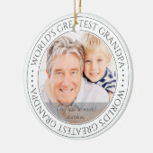 De grootste opa Moderne Klassieke foto ter wereld Keramisch Ornament (Links)