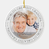 De grootste opa Moderne Klassieke foto ter wereld Keramisch Ornament (Achterkant)