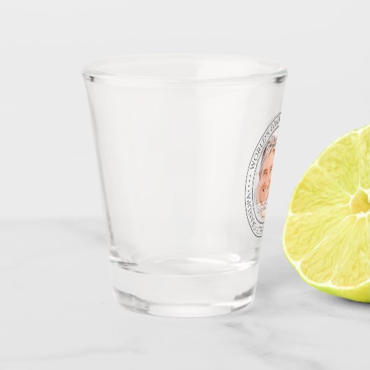 De grootste opa Moderne Klassieke foto ter wereld Shot Glas (Links)