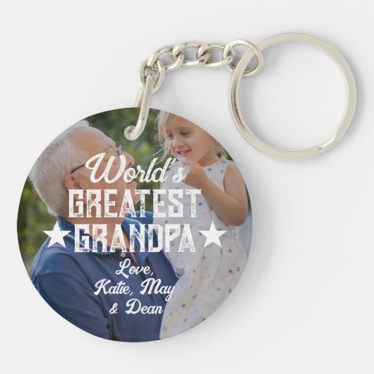 De grootste opa van de wereld de Dag van de Vader  Sleutelhanger (Achterkant)