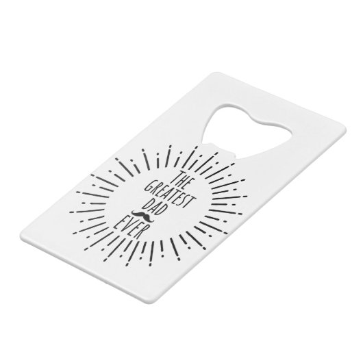 De grootste pap ooit snor creditkaart flessenopener (Voorkant Gekanteld)