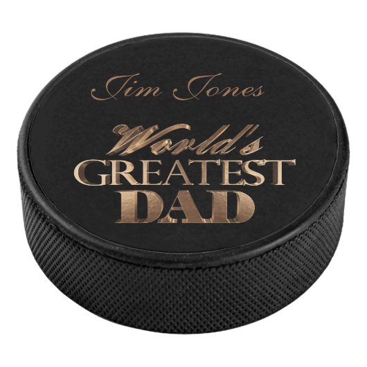 De grootste pap ter wereld: Elegant Black Gold Typ Hockey Puck (3/4)
