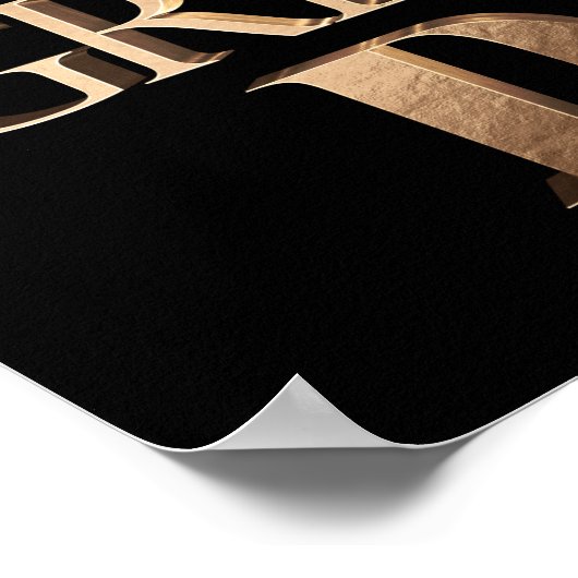 De grootste pap ter wereld: Elegant Black Gold Typ Poster (Hoek)