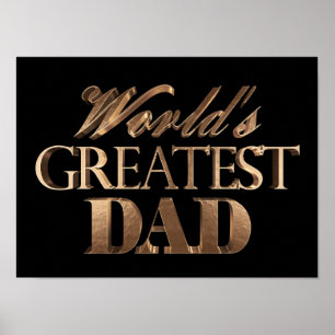 De grootste pap ter wereld: Elegant Black Gold Typ Poster