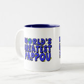 De grootste pap ter wereld tweekleurige koffiemok (Voorkant links)