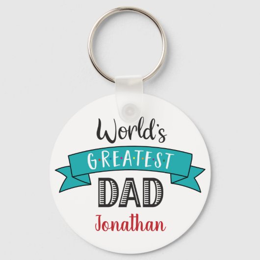 De grootste pap van de wereld Moderne Typografie T Sleutelhanger (Voorkant)