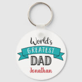 De grootste pap van de wereld Moderne Typografie T Sleutelhanger (Achterkant)