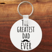 De Grootste Papa Ooit Met Snor Sleutelhanger (Voorkant)