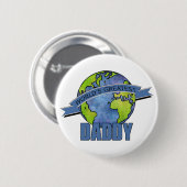 De grootste papa ter wereld ronde button 5,7 cm (Voorkant /achterkant)