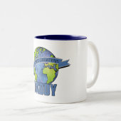 De grootste papa ter wereld tweekleurige koffiemok (Voorkant rechts)