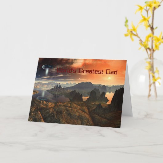 De Grootste Papa van de wereld Kaart (Gele Bloem)