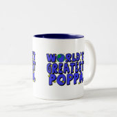 De grootste papaver ter wereld tweekleurige koffiemok (Voorkant rechts)