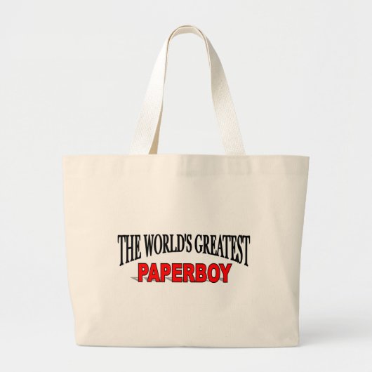 De grootste Paperboy ter wereld Grote Tote Bag (Voorkant)