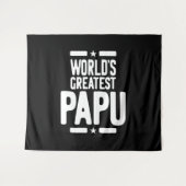 De grootste papu-priester cadeau ter wereld wandkleed (Voorkant (horizontaal))