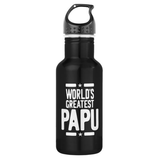 De grootste papu-priester cadeau ter wereld waterfles  (Voorkant)
