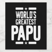 De grootste papu-priester cadeau ter wereld wijn etiket (Enkel label)