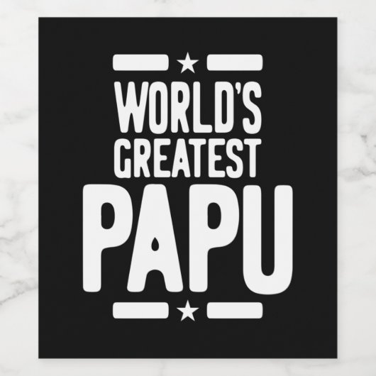 De grootste papu-priester cadeau ter wereld wijn etiket (Enkel label)