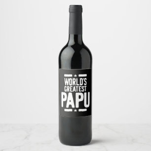 De grootste papu-priester cadeau ter wereld wijn etiket