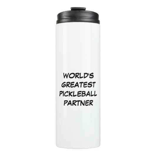 De grootste Pickleball Partner ter wereld Thermosbeker (Voorkant)