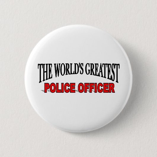 De grootste politieagent ter wereld ronde button 5,7 cm (Voorkant)