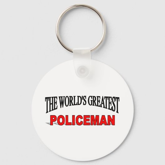 De grootste politieman ter wereld sleutelhanger (Voorkant)