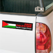 DE GROOTSTE PRISON-bumpersteker VAN DE VRIJE PALES Bumpersticker (Op Truck)