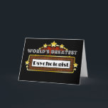 De grootste psycholoog ter wereld kaart<br><div class="desc">'S Werelds grootste psycholoog Shirten, kleding en geschenken zijn ideale bezigheid en werknemersherkenning geschenken naast geschenken voor alle gelegenheden. Dit unieke ontwerp toont de bezetting en het beroep omringd door neonlichten en sterren. Verkrijgbaar op mokken, magneten, sleutelhangers, knoppen, petten, merchandise en meer. Geef er een aan uw werknemer, collega, collega,...</div>