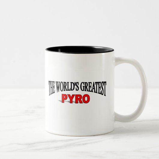 De grootste Pyro ter wereld Tweekleurige Koffiemok (Rechts)