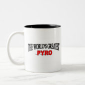 De grootste Pyro ter wereld Tweekleurige Koffiemok (Links)