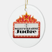 De grootste rechter ter wereld keramisch ornament (Links)