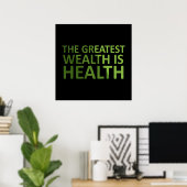 De grootste rijkdom is gezondheid poster (Thuiskantoor)