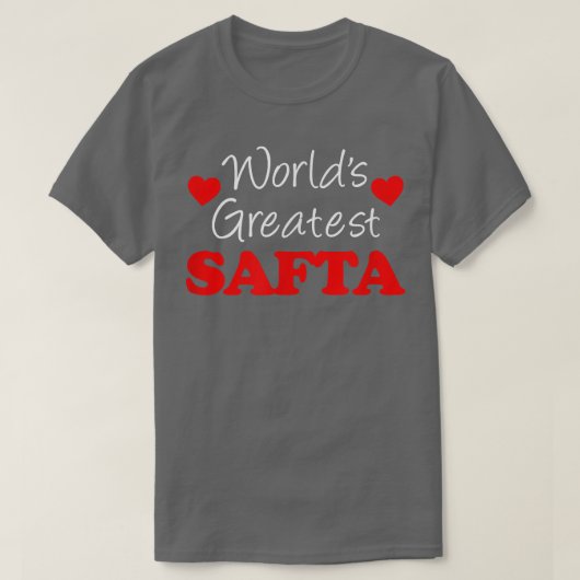 De grootste Safta joodse grootmoeder ter wereld T-shirt (Design voorkant)