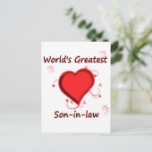 De grootste schoonzoon ter wereld briefkaart (Staand voorkant)