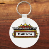 De grootste serveerster ter wereld sleutelhanger (Voorkant)