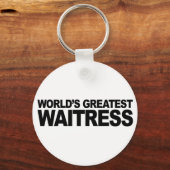 De grootste serveerster ter wereld sleutelhanger (Voorkant)