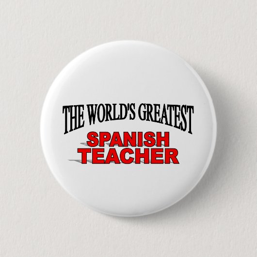 De grootste Spaanse leraar ter wereld Ronde Button 5,7 Cm (Voorkant)