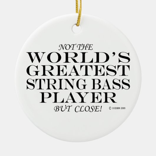 De grootste Speler van de Bas van het Koord Dichte Keramisch Ornament (Voorkant)