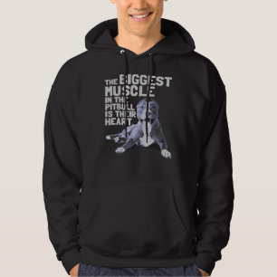 De grootste spier in de pitbull is hun hart hoodie