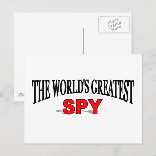 De grootste spion ter wereld briefkaart (Voorkant / Achterkant)