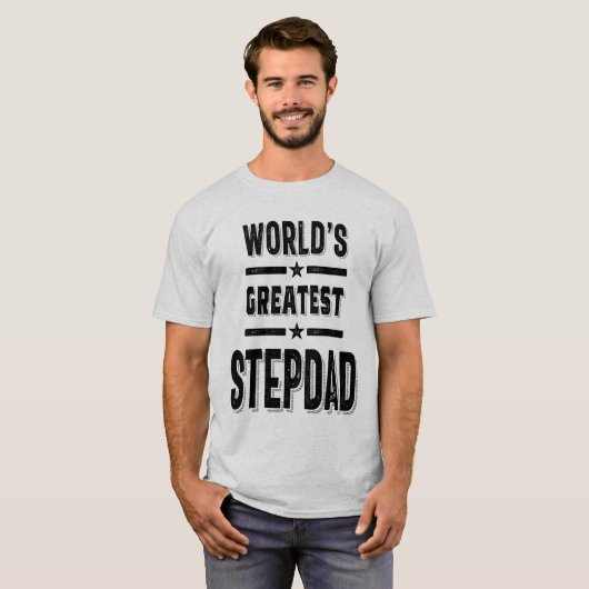 De grootste stap-pap van de wereld Funny Stepfathe T-shirt (Voorkant volledig)