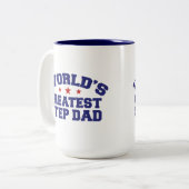 De grootste stap van de wereld pap tweekleurige koffiemok (Voorkant links)