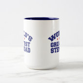 De grootste stap van de wereld pap tweekleurige koffiemok (Center)